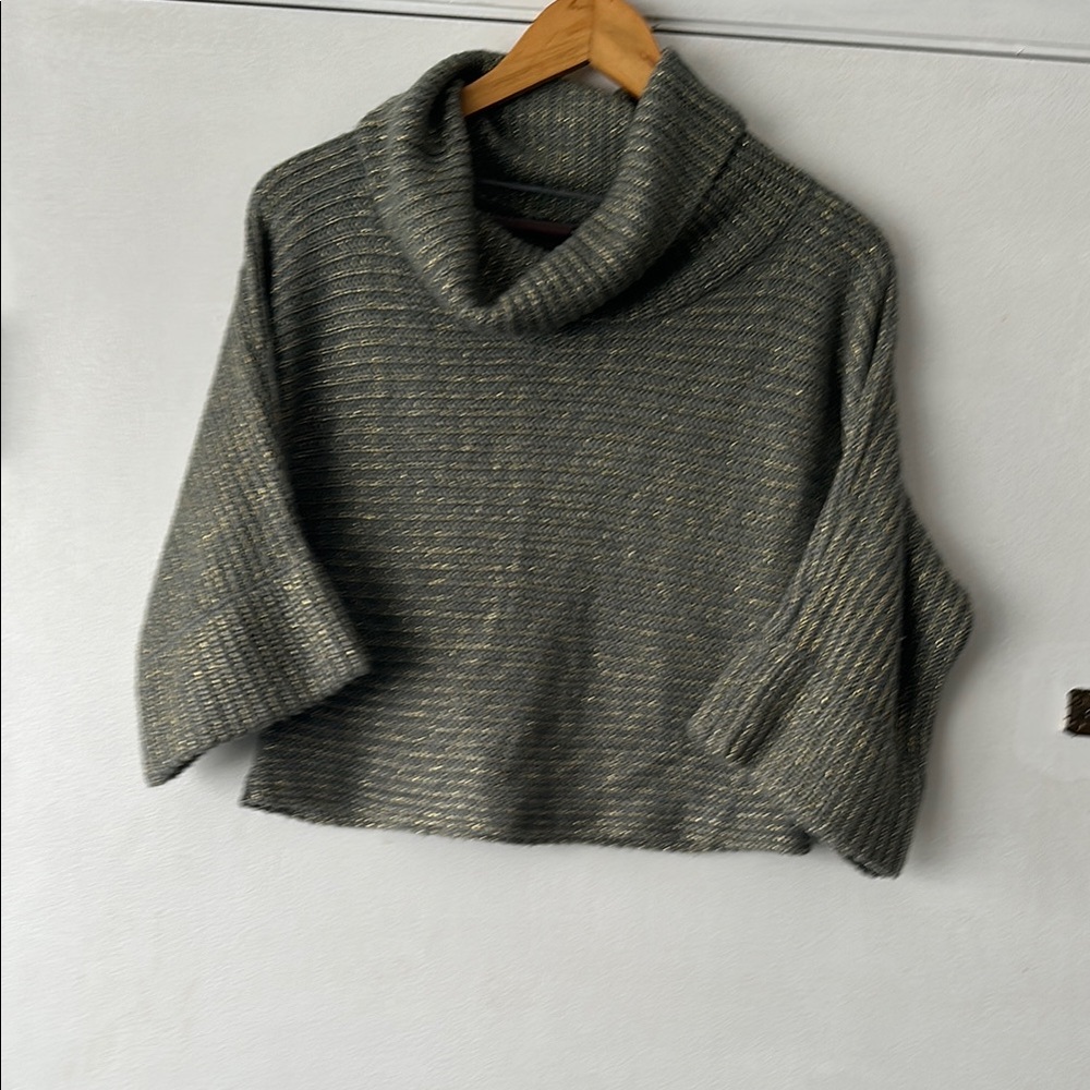 Women's Metallic Gray Sweater